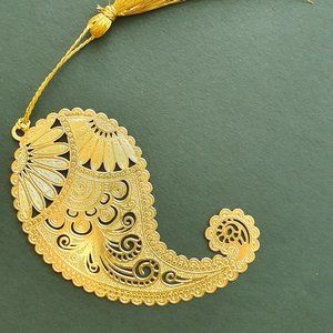 Bookmark - Brass metal cutting indian design 1